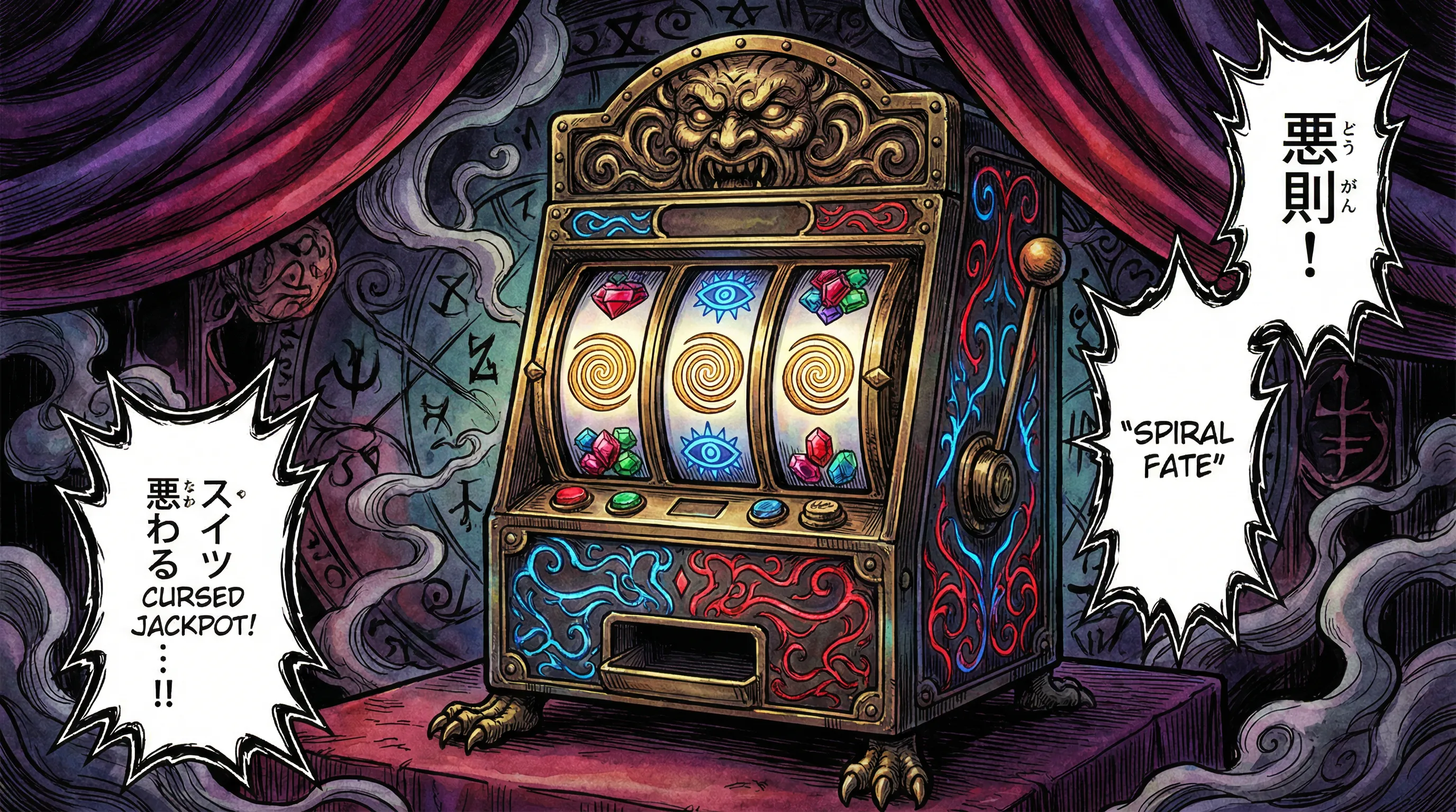 Máquina caça-níqueis mística do bullsbet com símbolos dourados